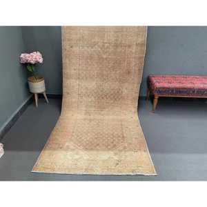 Tapis de 3,6 x 9,6 pieds, tapis turc, tapis marron à pois - Product Image 1