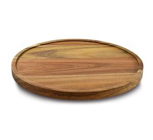 Plateau tournant en bois d'acacia personnalisé pour la cuisine, organisateur de placard, plateau de rangement rond en bois, artisanat indien - Product Image 5