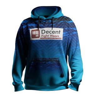 เสื้อมีฮู้ดแบบสวมหัวสำหรับทั้งชายและหญิงเสื้อมีฮู้ดเสื้อฮู้ดแบบกำหนดเอง3D ผ้าฝ้ายหนาสีฟ้าพรีเมี่ยม - Product Image 1