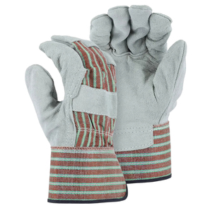 EN420 Certified 10 Inch Heavy Duty Split Leather Work Gloves Men Comfortable Cotton Lined Industrial Construction Nitrile - Product Image 6