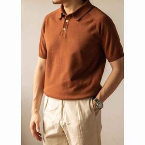Verano nuevo suéter de manga corta hombres POLO solapa negocios camisa delgada - Product Image 2