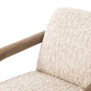 Fauteuil de salon moderne et élégant avec structure en bois massif, design écologique, construction durable, confort doux, pieds en bois massif - Product Image 4