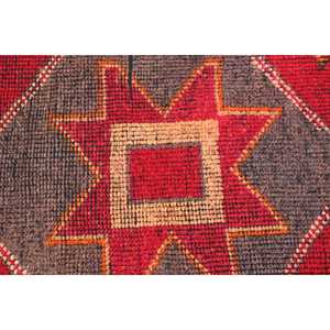 Turkish <b>Runner</b> Rug, 3.2x10.6 ft Vintage Rug, <b>Red</b> Herki Wool Rug - Product Image 5