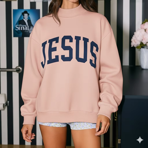 Heavyweight <b>Womens</b> Oversized Long Mock Neck Sweatshirt <b>Warm</b> Thick Fleece Pullover Casual Streetwear Winter Cozy Soft Fashion <b>Top</b> - Product Image 1