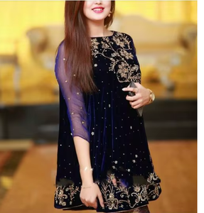 New Stylish-Kurta--with Pant for Party-wear-<b>dress</b> with Beautiful Applique Work for Party/ Wedding =2021 - Product Image 5