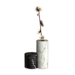 Jarrón de Flores de Mármol Hecho a Mano con Etiqueta Privada para Decoración del Hogar Indio que Combina la Artesanía Tradicional y el Gusto Interior Moderno - Product Image 2