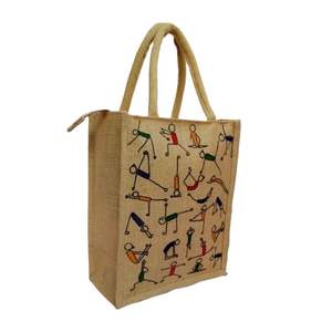High Quality Reusable Eco-Fashion <b>Jute</b> Hand <b>Bags</b> Natural <b>Jute</b> <b>Shopping</b> <b>Bags</b> for Everyday Use - Product Image 1