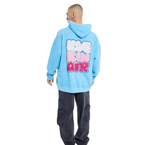 Sweat à capuche épais 400 GSM 100 % coton avec logo imprimé en relief personnalisé, respirant, streetwear d'hiver, sweats à capuche oversize – Fabricant - Product Image 4