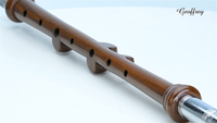 Geoffrey Uilleann Bagpipe Demi-ensemble complet avec chanterelle, drones, sac de transport, baguettes, sac de transport pour musiciens, clé D, en métal/laiton/bois laqué