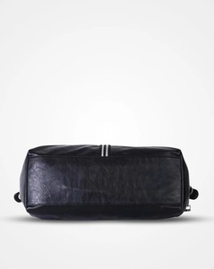 <b>Black</b> Genuine Leather Water Resistant Duffle <b>Bag</b> Men Luxury <b>Weekender</b> Travel Overnight Carry Luggage Gym Sports Tote 15inch USA - Product Image 5
