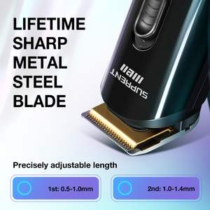 Kit de Afeitado Inalámbrico para Hombre, Recortadora de Pelo Eléctrica Impermeable IPX7, Operación Inalámbrica en Francés para Barberos, Batería de Regalo - Product Image 5