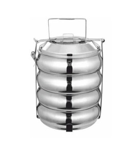 Boîte à lunch en acier inoxydable à forte demande, 4 compartiments, boîte à lunch bento, porte-aliments, idéale pour l'école, boîte à nourriture 10x4 - Product Image 6