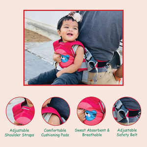 POLKA TOTS Harnais de sécurité pour enfant à deux roues/<span class=keywords><strong>moto</strong></span> avec porte-bébé réglable pour tout-petit bébé enfants - Product Image 2