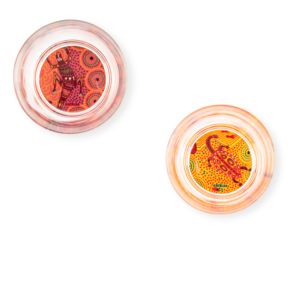 Set di 6 Bicchieri in Vetro Resistente da 340 ml, Trasparenti con Fondo Decorato, Design Moderno Aboriginal Excelsa Made in Italy - Product Image 5