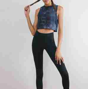 Custom Logo Slim Camisole Streetwear <b>Crop</b> <b>Top</b> Racerback Tank <b>Top</b> for Women Quick Dry Breathable - Product Image 2