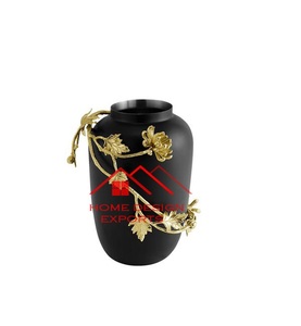 Vase en verre à base de métal fini doré de qualité supérieure à prix de gros - Product Image 3