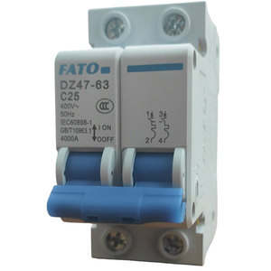 เบรกเกอร์วงจร FATO DZ47-63 C25 2P 400V 50Hz IEC60898-1 4000A - Product Image 1