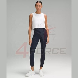 Leggings de yoga taille haute ultra doux et unis pour femme, fabricant en marque blanche, polyester élasthanne 220 GSM, anti-transparence lors des squats - Product Image 2