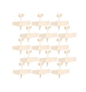 20pcs Unfinished Wooden Plane Model Toy Airplane Craft Wood Airplane for Painting, DIY Wood Airplane Toys for School Craft