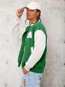 2025 sur mesure toile Varsity Baseball vestes col montant décontracté collège Letterman vêtements d'hiver à l'approvisionnement en gros - Product Image 4