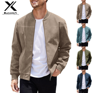 Chaqueta de lona con capucha y cremallera para hombre, de alta calidad, para invierno, con cuello alto personalizado, ecológica, reversible, de algodón, para otoño, estilo urbano. - Product Image 1