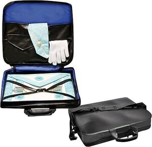 Masonic <b>Apron</b> Carrying Case - Lightweight Soft <b>Black</b> - Imitation Leather - Masonic Regalia <b>Apron</b> Case (MM/WM) - Product Image 1