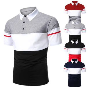 Camiseta de Golf Personalizada OEM de Alta Calidad para Hombre, Estilo Europeo y Americano, Tallas Grandes, Tejida y Bordada - Product Image 1