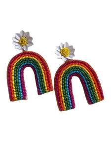 ต่างหูลูกปัดข้าวทำด้วยมือเครื่องประดับลูกปัดสำหรับผู้หญิง - Product Image 3