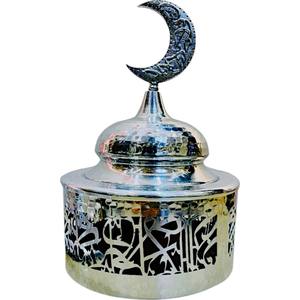 Nouvelle cocotte en acier inoxydable finition or avec couvercle à découpe arabe et poignée en acier inoxydable pour la cuisine du Moyen-Orient - Product Image 4