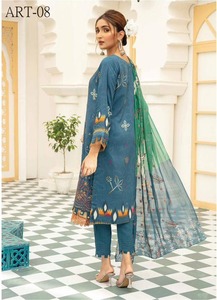 Ropa de invierno Shalwar kameez trajes para las mujeres en material de viscosa de muy alta calidad con bordado muy fino - Product Image 5