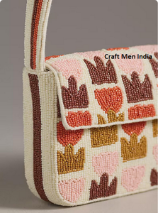 Bolsos de Noche con Cuentas Bordadas Personalizadas para Moda, Diseño Único, Bolsos Étnicos Hechos a Mano con Cuentas de Semillas para Eventos Formales - Product Image 2