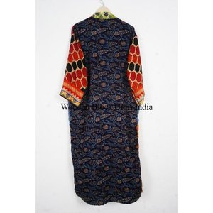 Robe Kimono en Soie Florale Vintage pour Femme - Chemise de Nuit Bohème avec Fermeture à Cordon, Séchage Rapide et Respirante - Product Image 5
