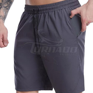 Short coupe-vent pour hommes avec logo personnalisé pour l'été Short décontracté à taille élastique Short en coton et polyester - Product Image 2