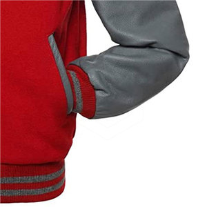 Best Quality Men's Letterman <b>Jackets</b> with Stand Collar Online Sale of Premium <b>Leather</b> Sleeves for Adults - Product Image 5