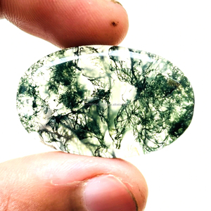 Cabujones sueltos de piedras preciosas de ágata de musgo Natural de Grado Superior formas mixtas pulidas 20-30mm para la fabricación de joyas - Product Image 4