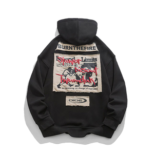 ขายส่ง streetwear เฮฟวี่เวทเสื้อกันหนาวหมวกขนาดใหญ่ไม่มีเชือกล้างวินเทจกรดล้างบุรุษเสื้อฮู้ด - Product Image 1