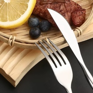 Ensemble de couverts en acier inoxydable de luxe pour la cuisine à domicile |   Vaisselle écologique haut de gamme pour les dîners quotidiens et les fêtes - Product Image 3