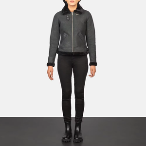 Chaqueta de Invierno de Cuero Genuino para Mujer, Impermeable y Cortavientos, Material de Alta Calidad, Color Hermoso, Venta al por Mayor - Product Image 3