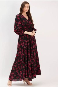 LAUNCHING NEW MODERN PARTY CASUAL REGULAR <b>DRESS</b> GEORGETTE FABRIC LONG SLEEVES <b>REVERSIBLE</b> WESTERN ONE PIECE ALL SEASONS WEDDING - Product Image 2
