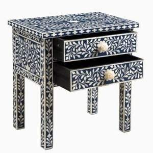 Incrustation d'os utilisant des meubles Design moderne Armoire à incrustation d'os véritable avec 7 tiroirs pour armoire à incrustation d'os de salon par gm impex - Product Image 1