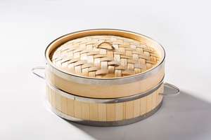 قدر طهي بالبخار عالي الجودة صديق للبيئة مصنوع من الخيزران لطهي الطعام بالبخار - Product Image 2