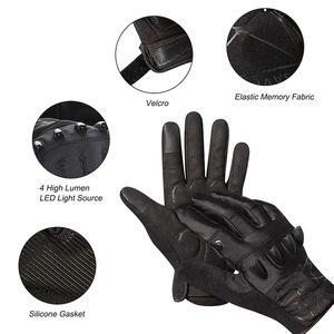 STURDY <b>GRIP</b> WEARS Wear-Resistant Non-Slip Waterproof Full Finger Leather Touch Screen Breathable Unisex Motocross Gloves for Gym - Product Image 3