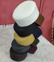 Gorro de Oración Musulmán Bordado Personalizado Bukhari Tupi de Calidad de Exportación, 100% Algodón, Tela de Malla, Formal, Ajustable, para las Cuatro Estaciones