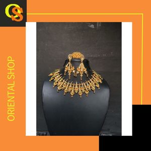 Calidad asegurada 22K chapado en oro collar pendientes anillo conjunto con estilo de lujo conjunto de joyas para la venta por los exportadores - Product Image 4