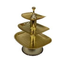 แท่นวางเค้กโลหะทองแดงสำเร็จรูป3ชั้นแบบยืนสำหรับตกแต่งเค้กโลหะทองแดงดีไซน์ยอดนิยม - Product Image 2