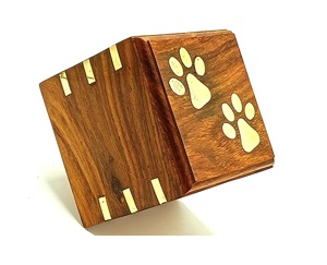 Wooden Urn Pet Urns for <b>Dogs</b> <b>Ashes</b>, Decorative Wooden Pet Urns for <b>Ashes</b> Rosewood Cremation Urns for <b>Dogs</b>, Pet Urns for Cats - Product Image 1