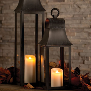 Lanternes à bougies décoratives en métal d'extérieur européennes en forme de dôme noir pour la décoration de la maison et du jardin Lanternes de sol