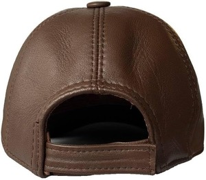 PU Leather Unisex Leather Baseball <b>Cap</b>, <b>Men</b> Adjustable Winter OutdoorBaseball Snapback Blank Solid <b>Black</b> Leather Classic <b>Caps</b> - Product Image 3
