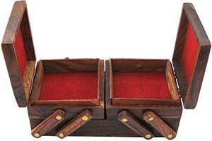 Joyero de madera Premium Organizador de almacenamiento hecho a mano - Product Image 2