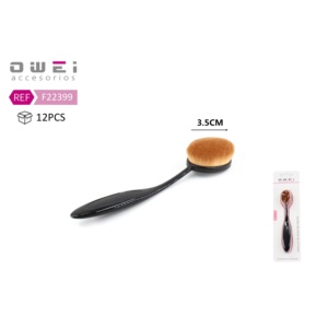 Brocha de maquillaje individual de cabeza grande negra - Product Image 1